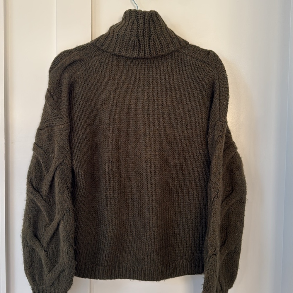 Madewell Somervell Modern Cable Turtleneck Sweater Size S - Picture 2 of 9
